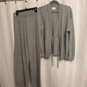 Lou & Grey Gray Knit Cardigan